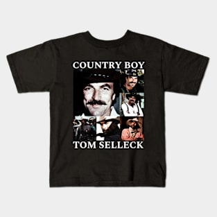 country style : tom selleck Kids T-Shirt